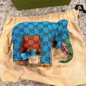 Gucci GG Canvas decorative stuffed elephant